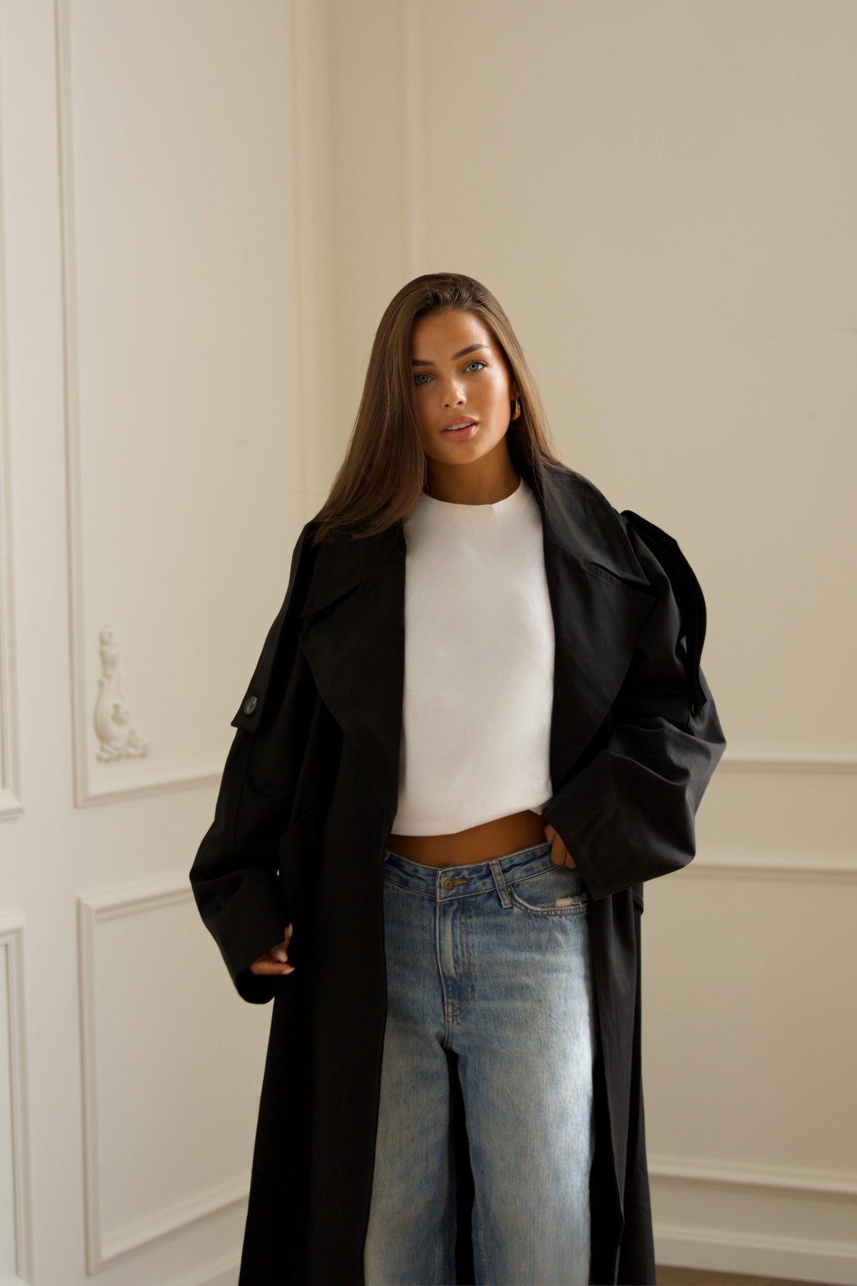 Oversized Trenchcoat - Black-3