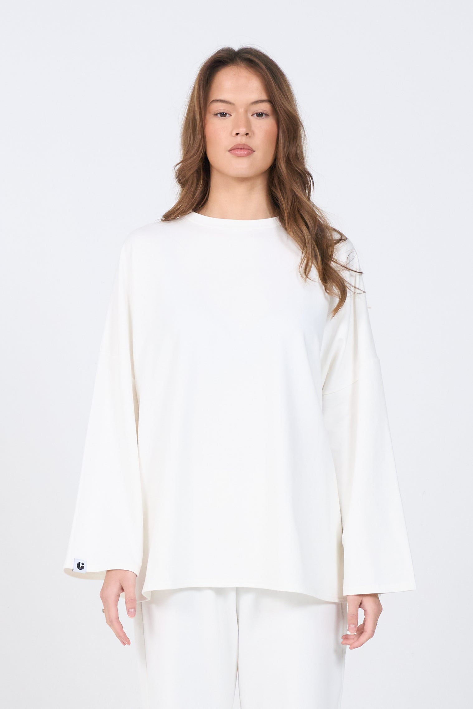 Oversized Long-sleeved T-shirt - White