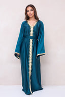 Pearl Kaftan Dress - Emerald Teal