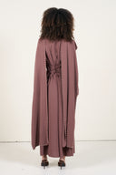 Pearl Dress With Cape - Dusty Rose