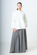 Plaid Maxi Skirt - Black