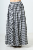 Plaid Maxi Skirt - Black