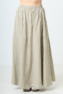 Plaid Maxi Skirt - Green
