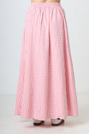 Plaid Maxi Skirt - Pink