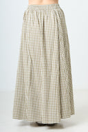 Plaid Maxi Skirt - Green