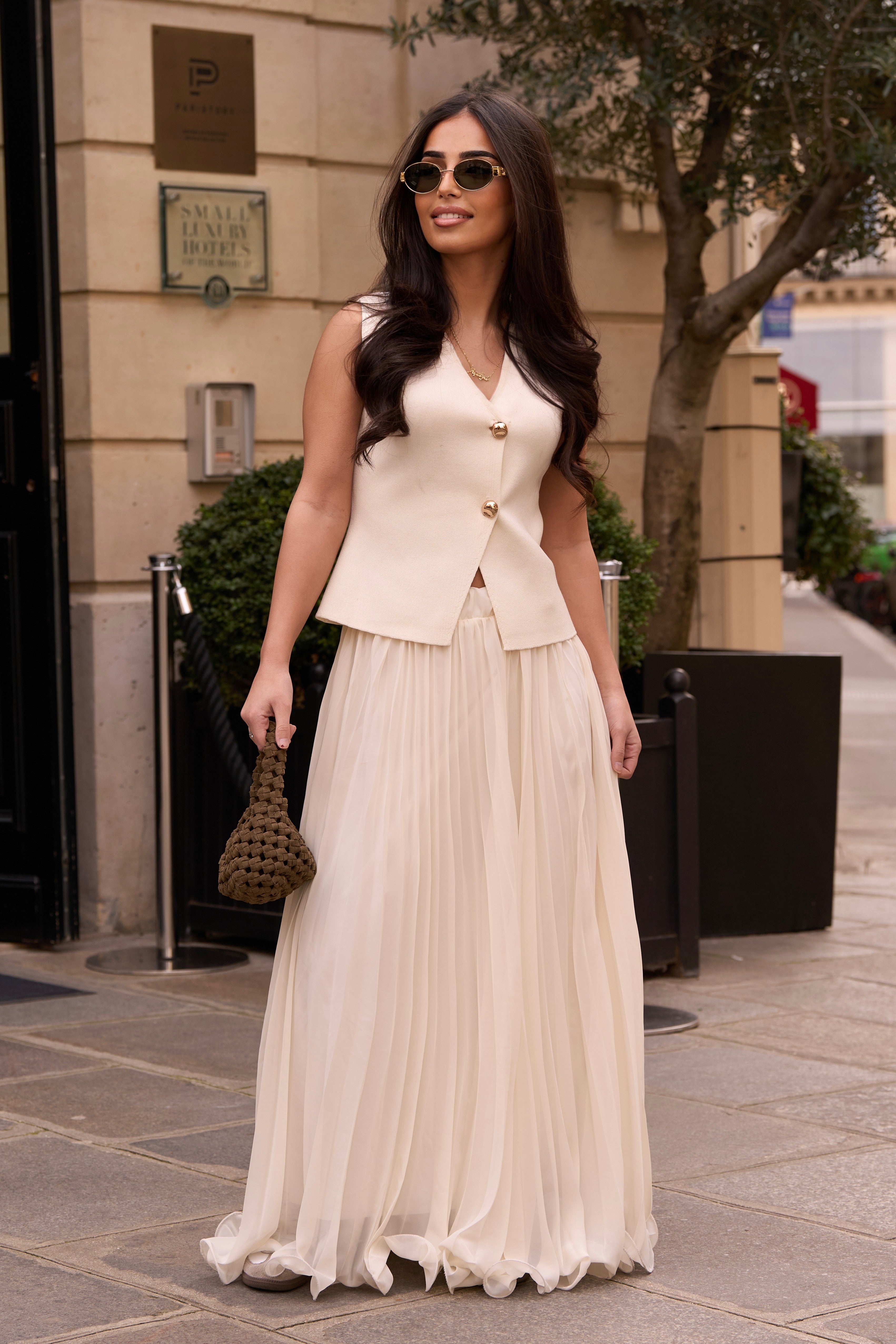 Plisse Skirt White - Main Image