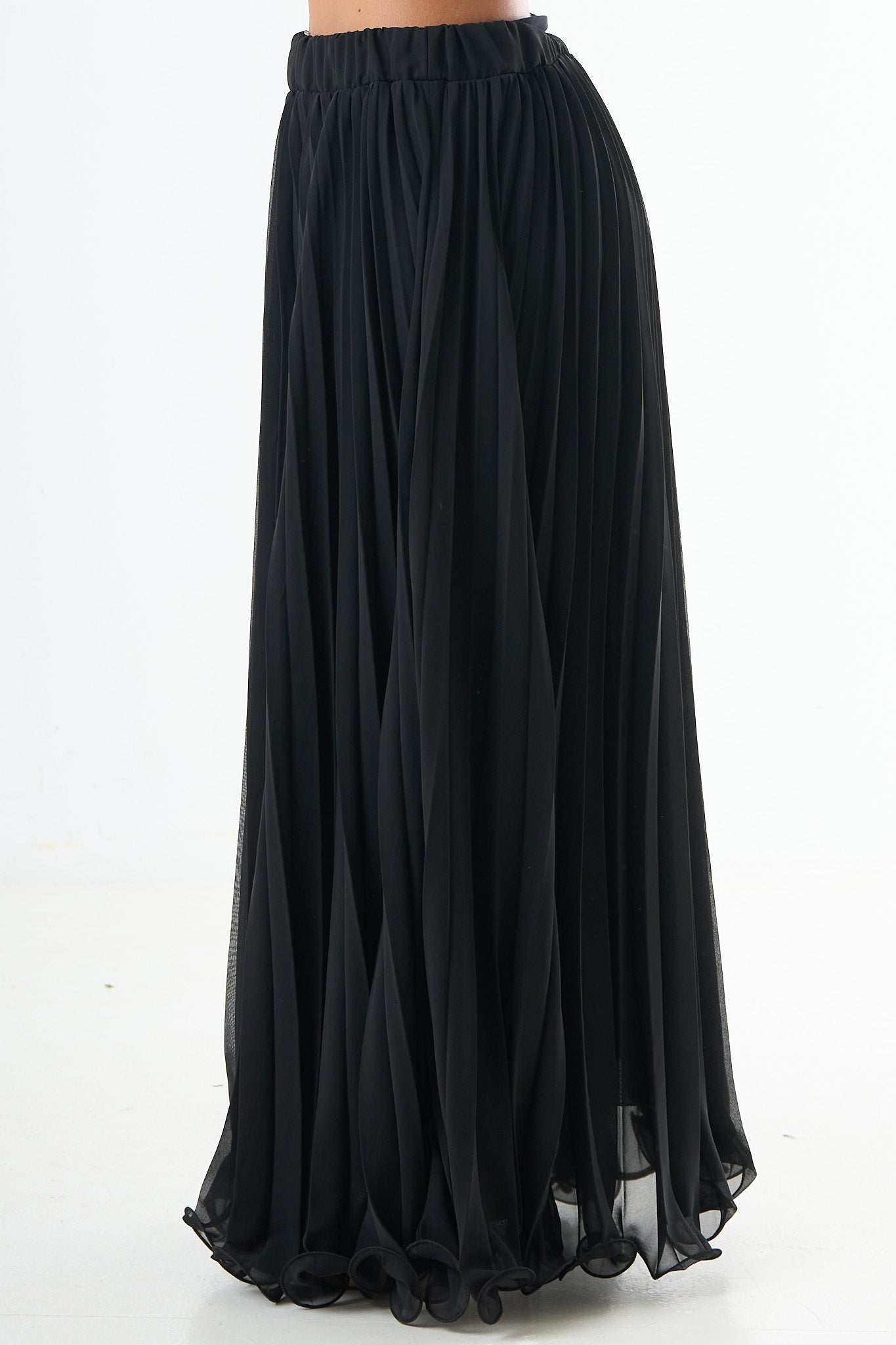 Plisse Skirt - Black-3
