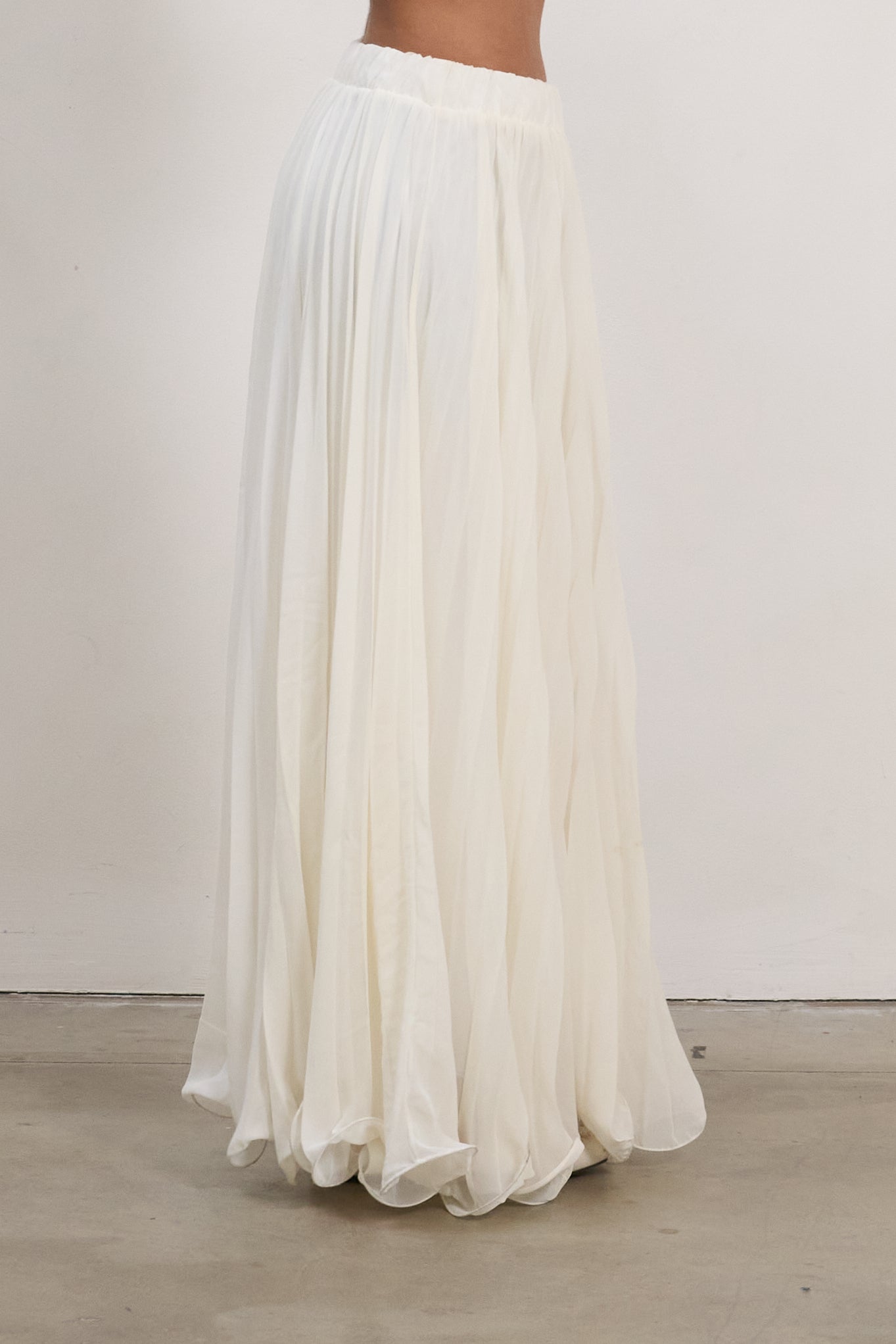 Plisse Skirt - White-2