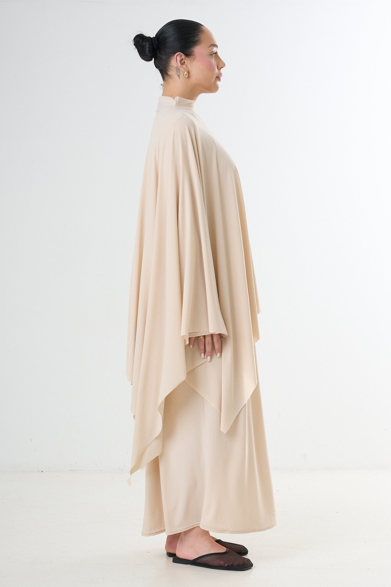 Poncho Premium Jersey Set - Light Beige-2