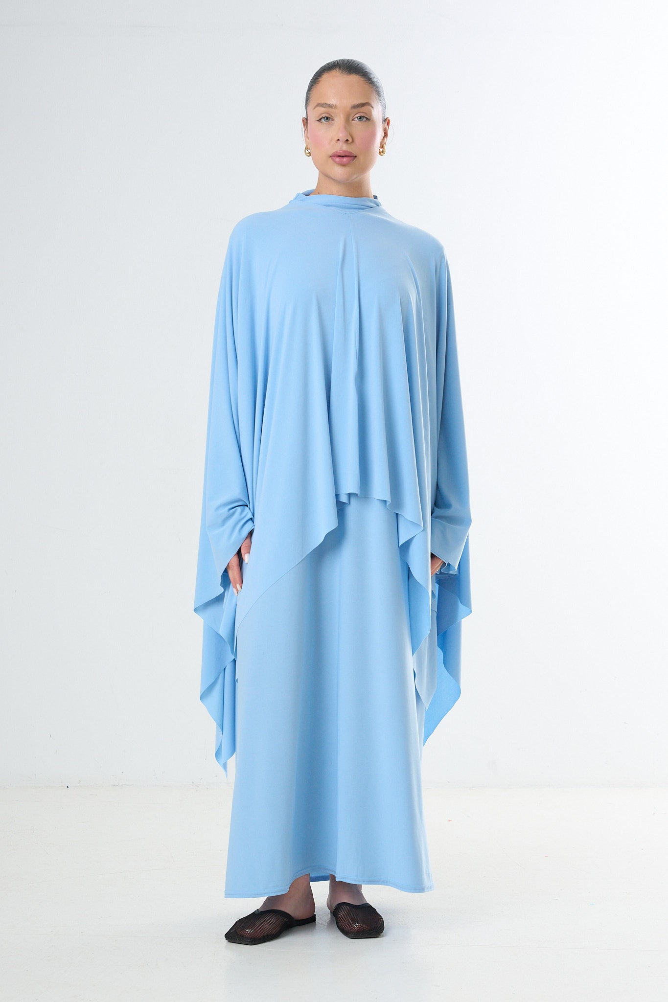 Poncho Premium Jersey Set - Light Blue-2