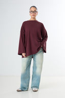 Premium Oversized T-shirt - Dark Cherry