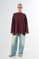 Premium Oversized T-shirt - Dark Cherry