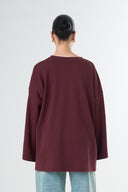 Premium Oversized T-shirt - Dark Cherry
