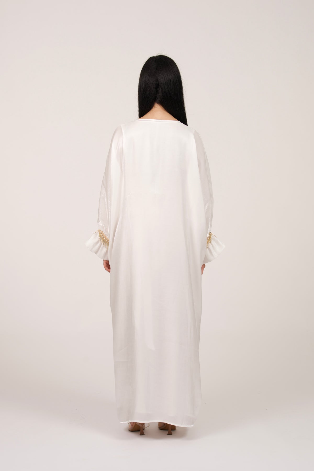 Exclusive White Abaya Set