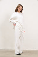 Relaxed Fit Rayon Set – White