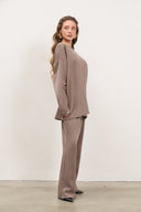 Relaxed Fit Rayon Set – Taupe
