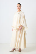 Ruffle poncho - Cream