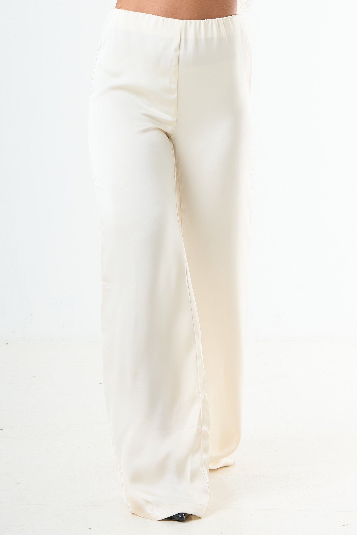 Silky pants - Cream-1