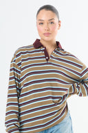 Striped Long Sleeves - Burgundy