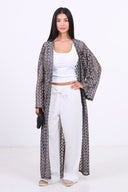 Summer Wave Kimono - Black