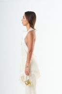 The Lace Halter Top - Cream
