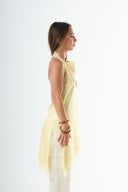 The Lace Halter Top - Yellow