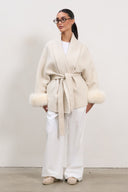 The Luxe Wool Wrap Coat - White