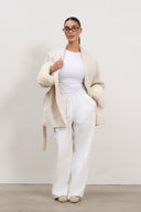 The Luxe Wool Wrap Coat - White