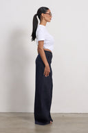 Wide Leg Denim Trousers