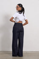 Wide Leg Denim Trousers