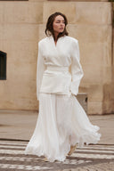 Wrapped Premium Blazer - White