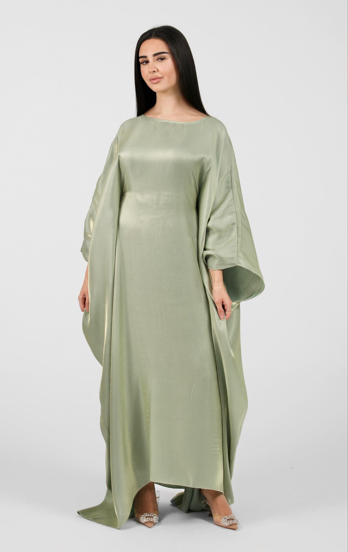Olive Abaya with Long sleeves