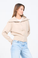 Knit Zip-up Cardigan