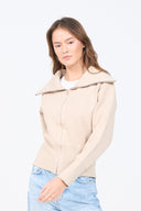 Knit Zip-up Cardigan