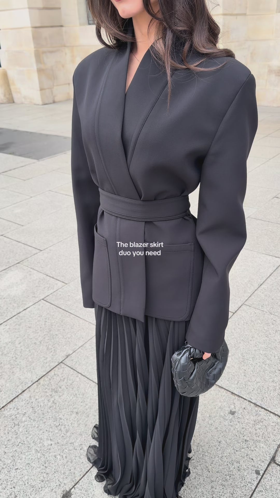 Wrapped Premium Blazer - Black-5