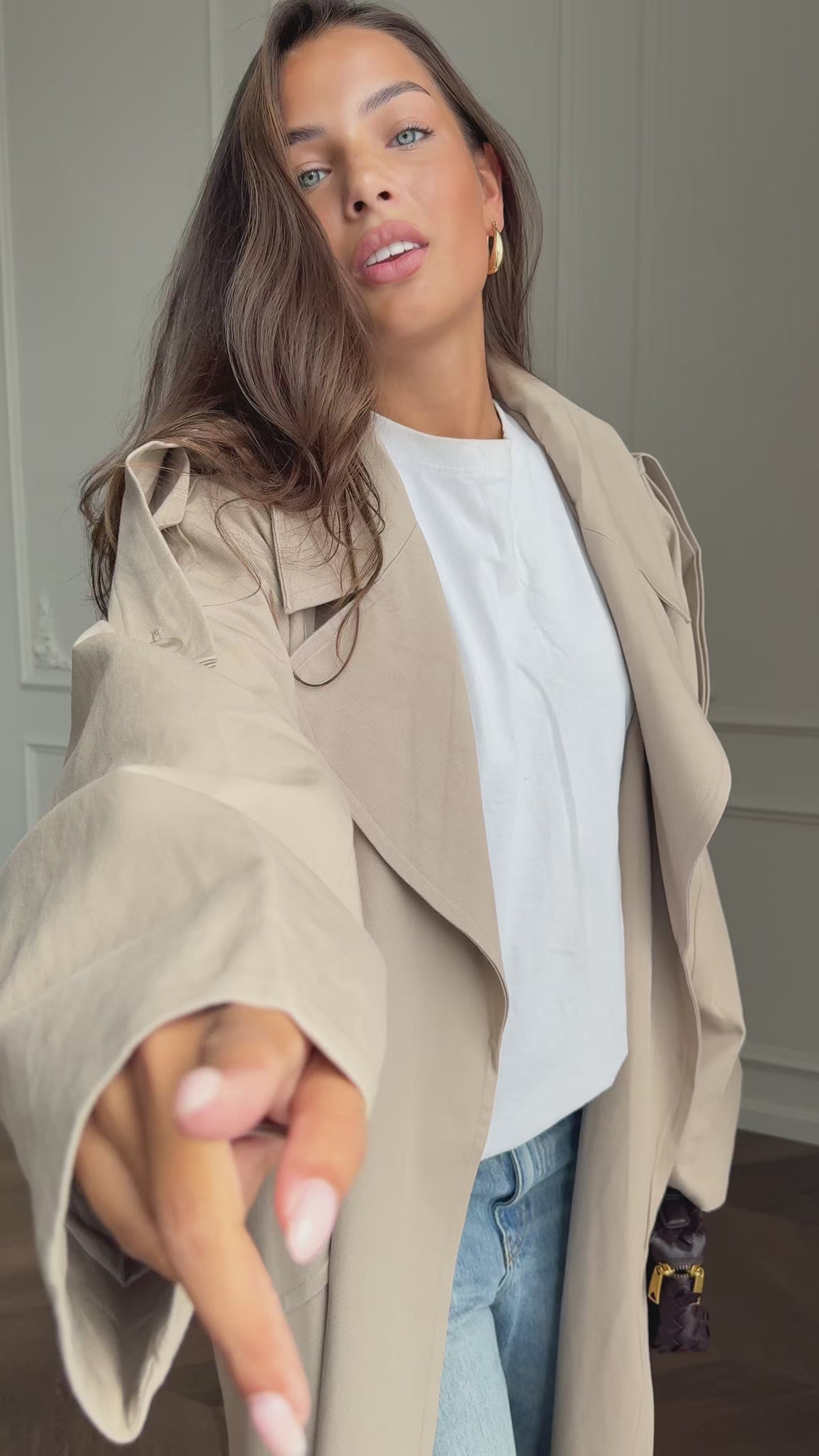 Oversized Trenchcoat - Beige-7