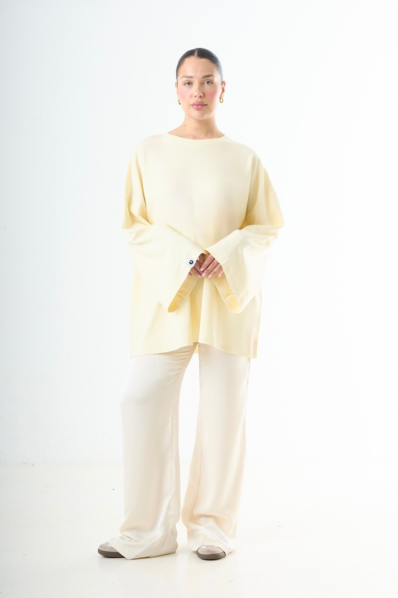 Premium Oversized Long Sleeve - Butter Yellow-2