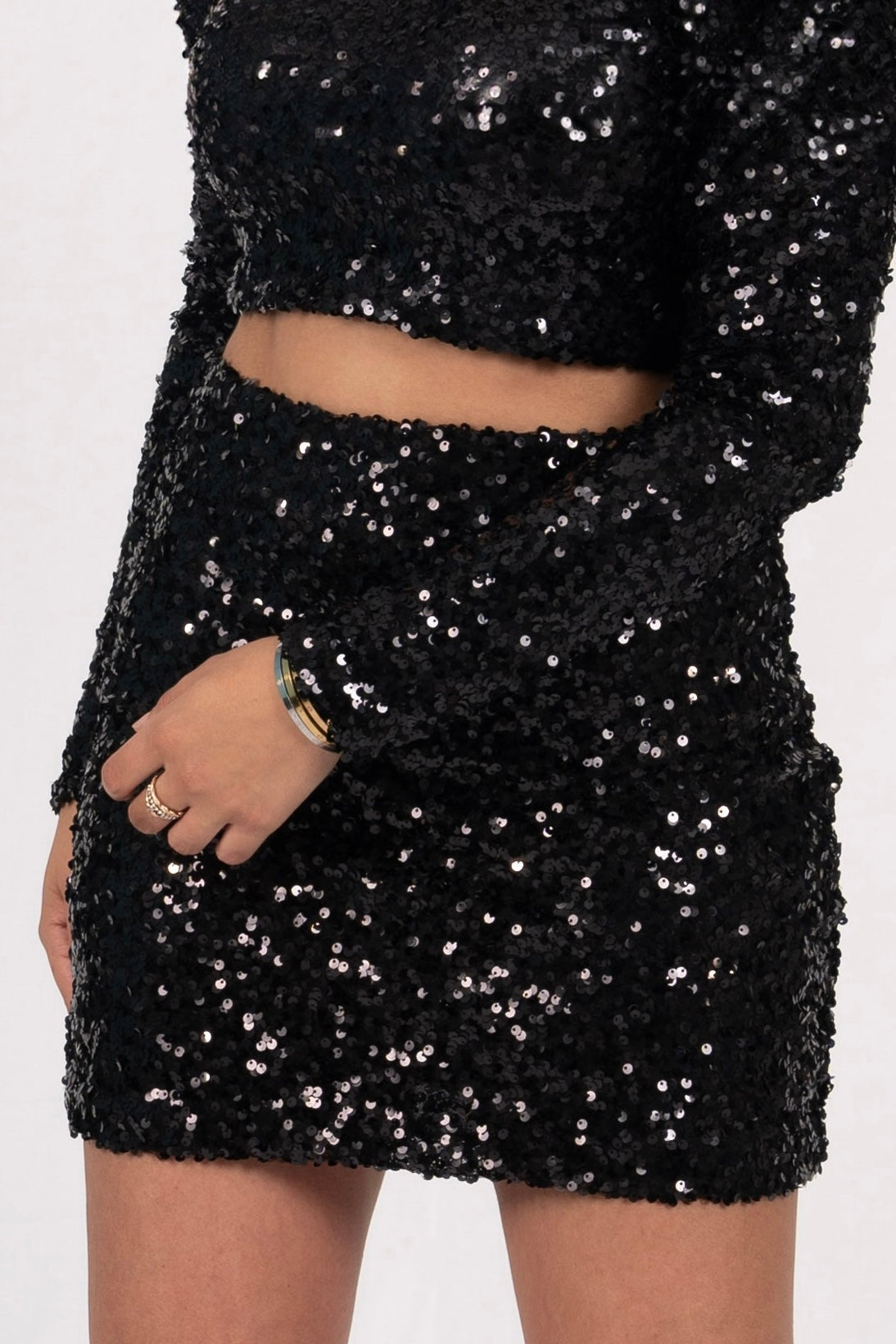 Black Glitter Skirt
