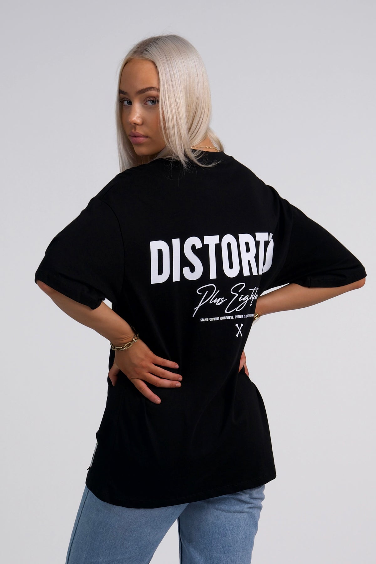 Disorte Oversized Black T-shirt