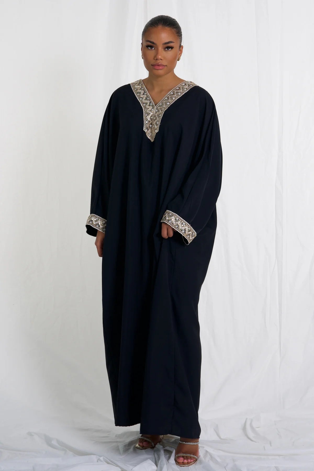Abaya With Golden Details