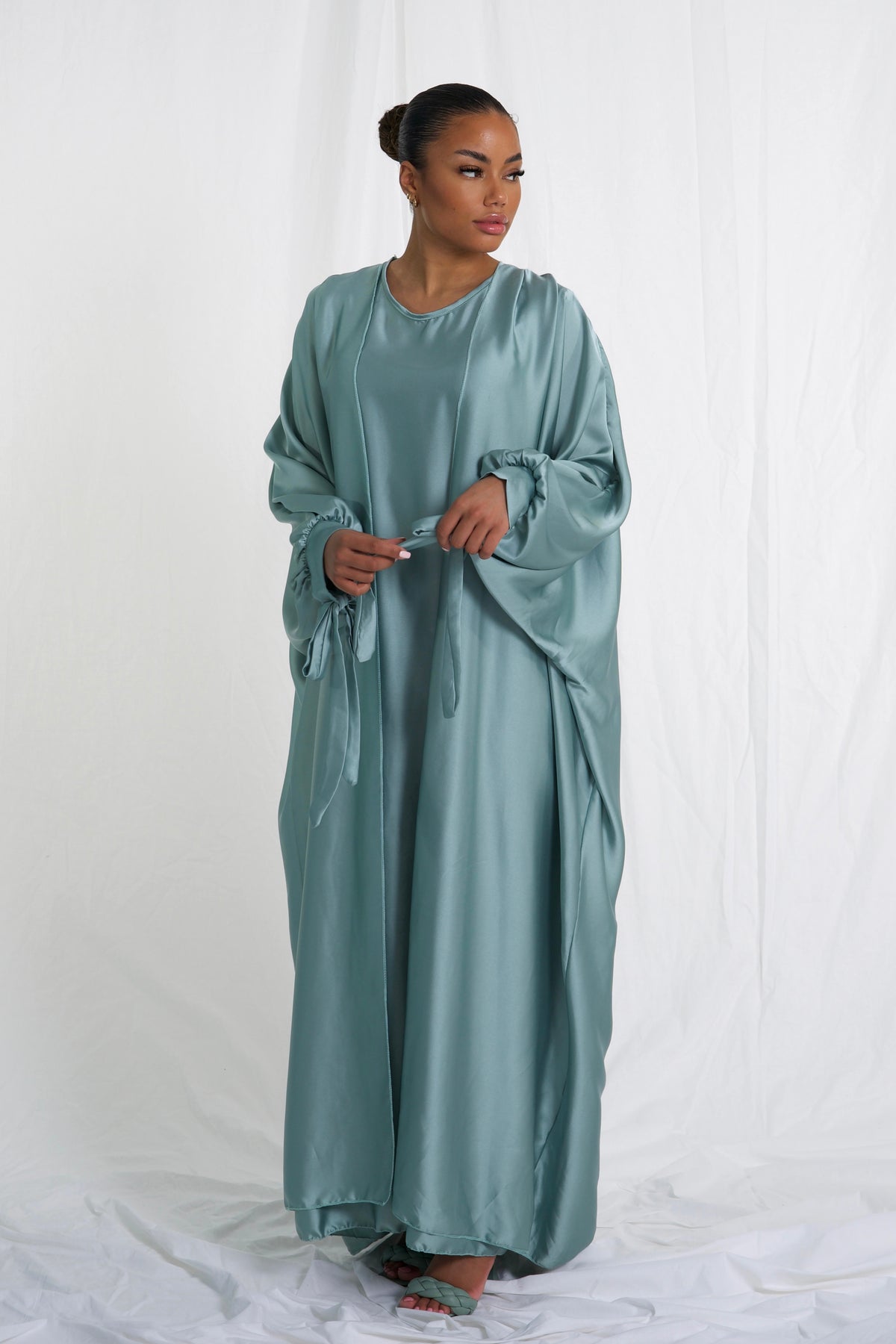 Turquoise Abaya Set