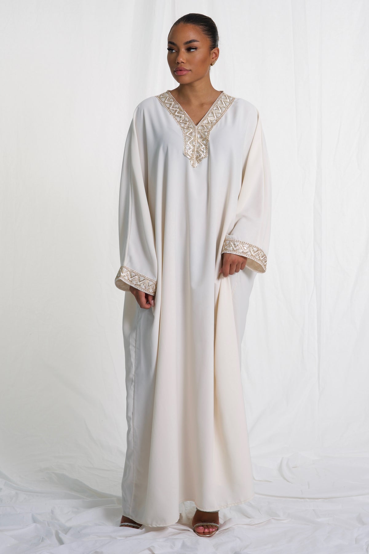 Abaya With Golden Details