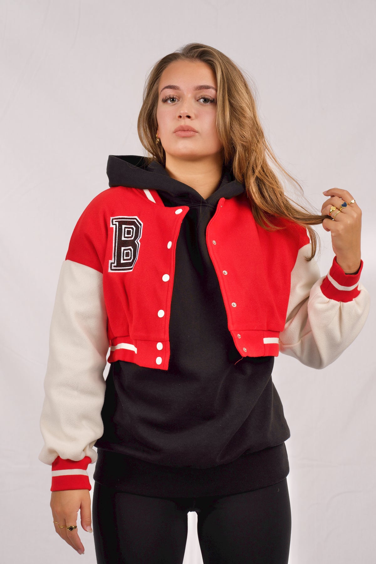 Red Varsity Jacket | Baseball jacket | The Girl Wearing
