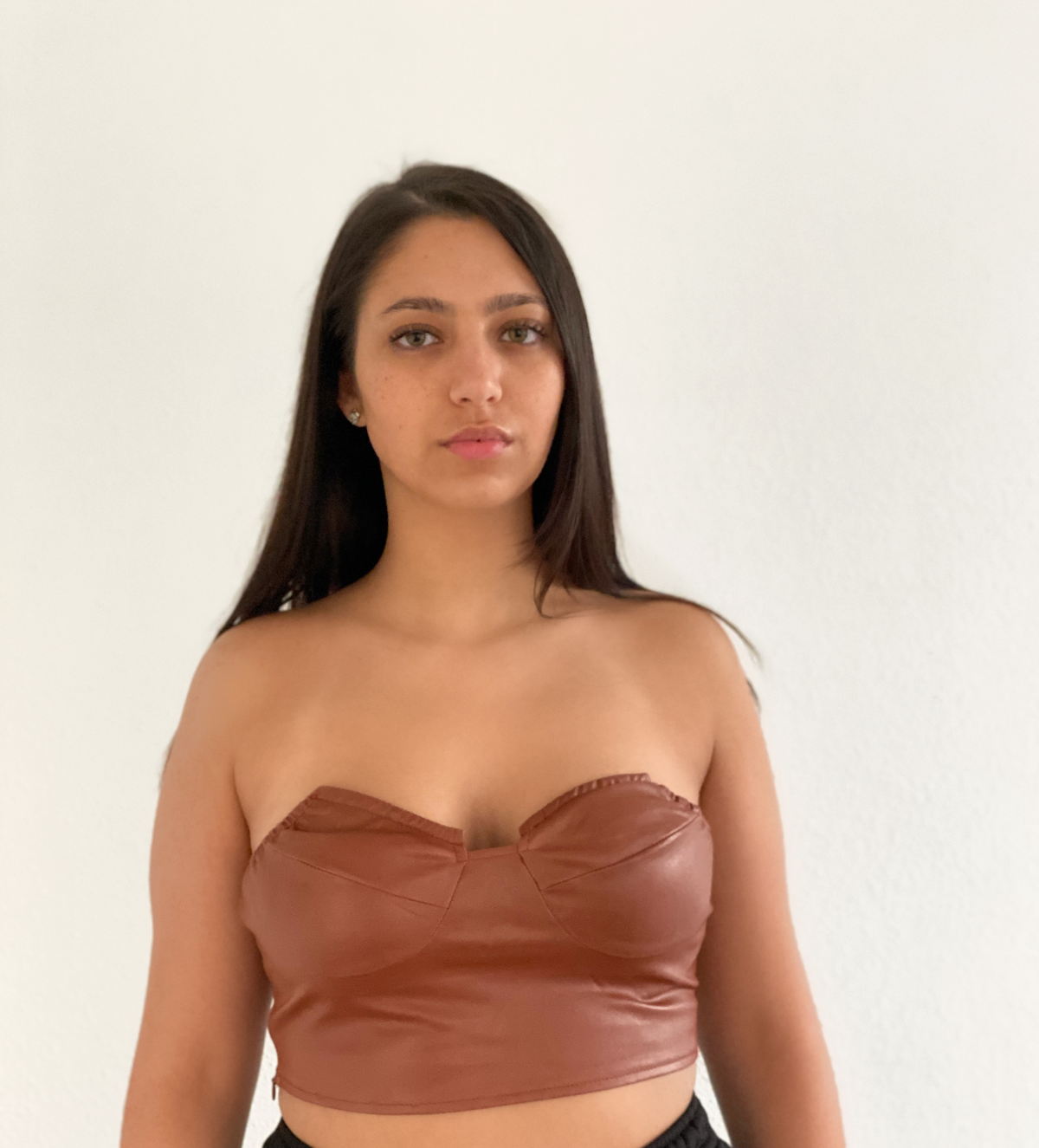 Brown Leather Top